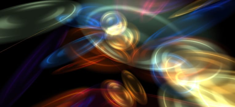 Shining Lights And Spheres Background