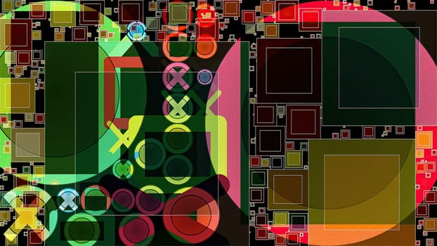 Artwork of abstract composition made with geometrical shapes and elements,Artwork of abstract composition made with geometrical shapes and elements