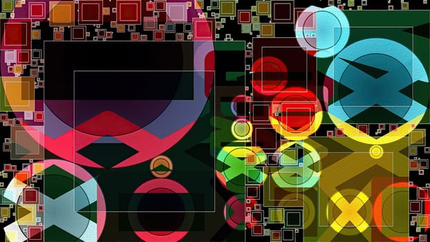 Artwork of abstract composition made with geometrical shapes and elements,Artwork of abstract composition made with geometrical shapes and elements