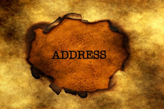 Address text on paper hole