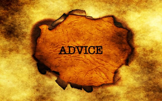 Advice  text on paper hole