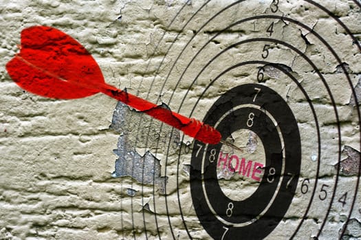 Home target grunge concept