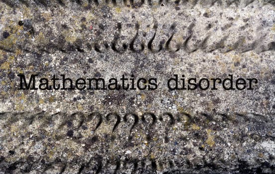 Mathematic disorder concept on grunge background