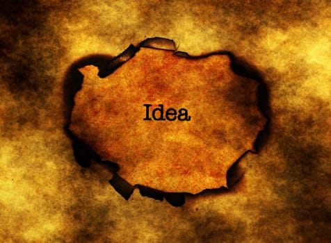 Idea text on paper hole