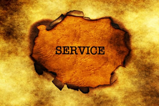 Service text on paper hole