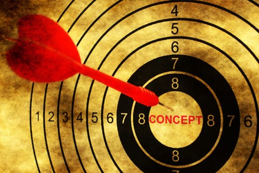 Concept target on grunge background