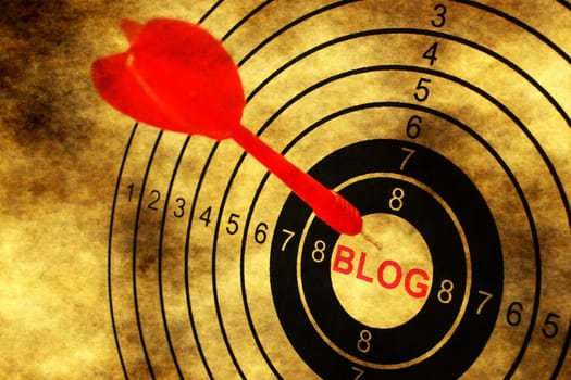 Blog target grunge concept