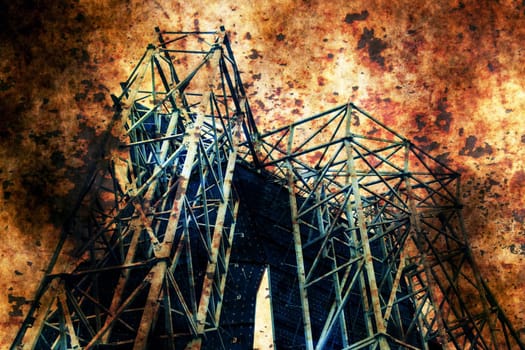 Construction joints grunge concept