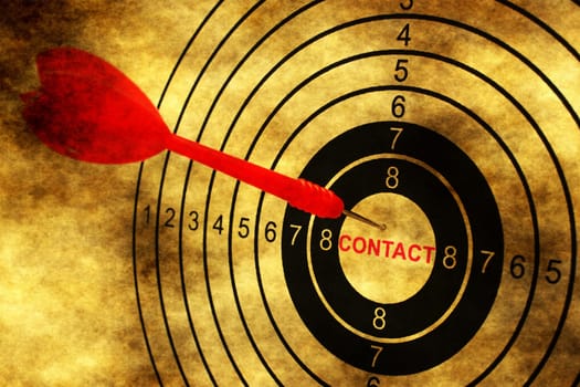 Contact target grunge concept