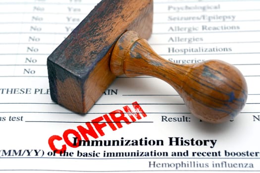 Immunization history form