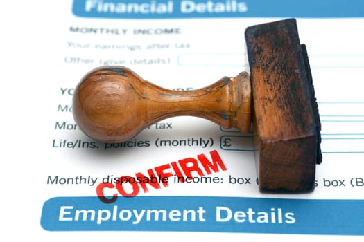 Employment form confirm