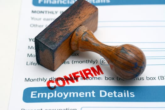Employment form confirm