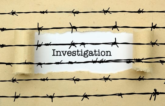 Investigation text against barbwire