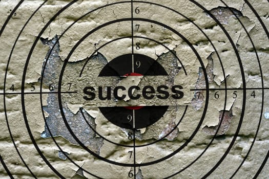 Success target grunge concept