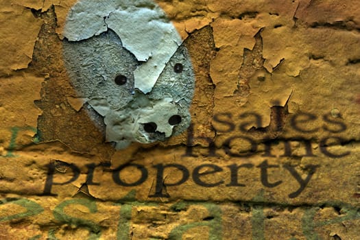 Sales home property grunge  concept