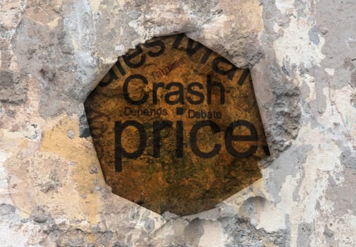 Crash price  grunge concept