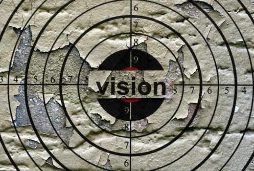 Vision target grunge concept