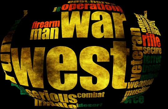 Military word cloud grunge concept