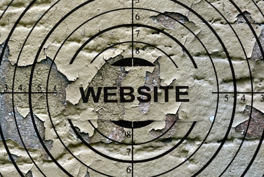Website target grunge concept