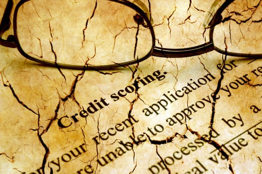 Credit scoring grunge form