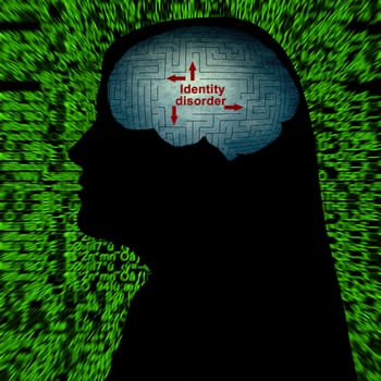 Identity disorder mind concept