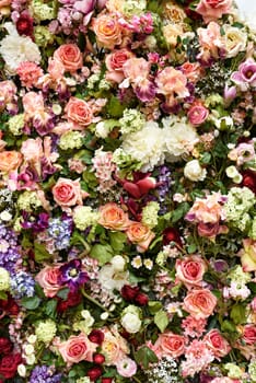 Beautiful spring flowers arrangement background
