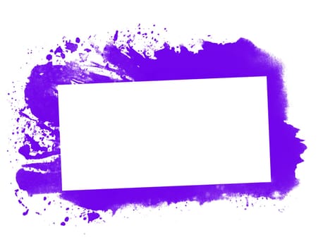 Empty purple graffiti frame background