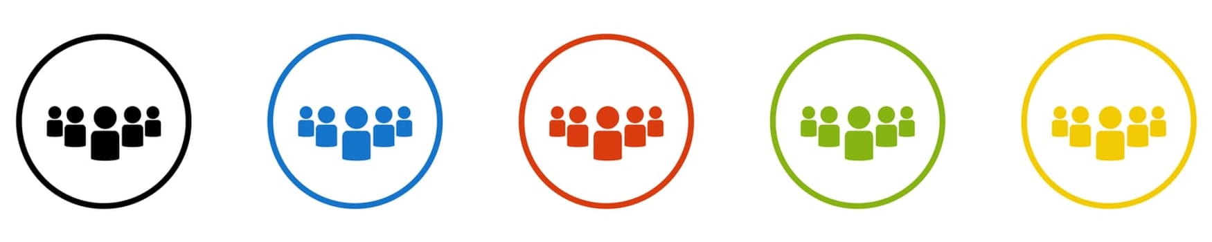 Group Icon - Set of 5 Buttons: Staff