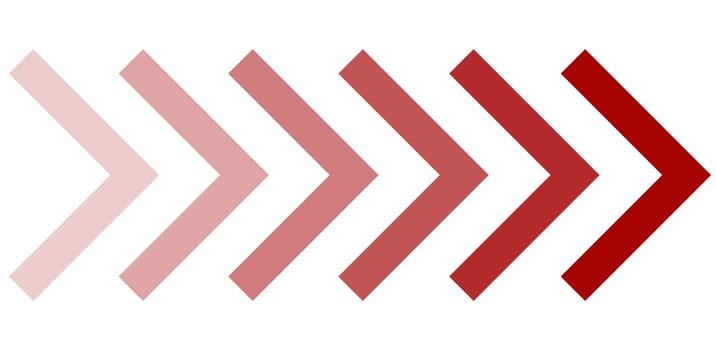 Direction right: Red gradient banner arrow