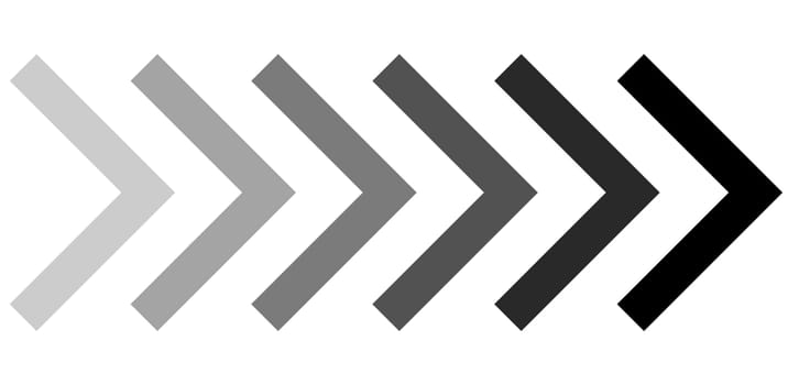 Direction right: Black gradient banner arrow