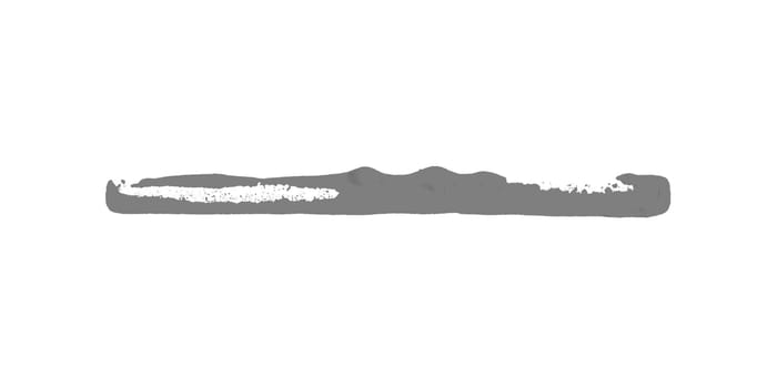 Isolated grey color stripe - Hand painted with paintbrush