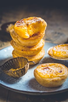 Pastel de nata - traditional Portuguese egg custard tart pastry