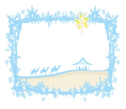 birth of Jesus in Bethlehem - abstract frame