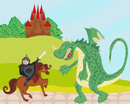 dragon and knight
