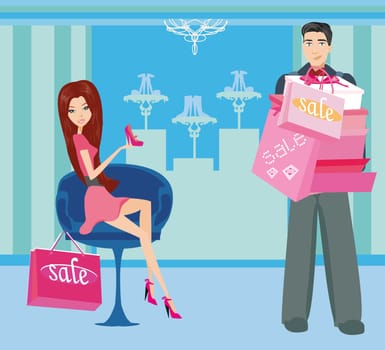 couple on shopping