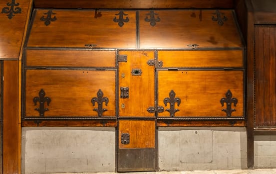 Vintage old door - concept for security, safety, secret, privacy, protection