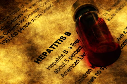 Hepatitis and vial concept