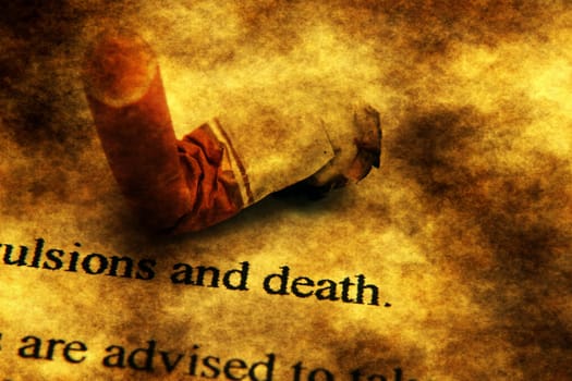 CIgarette and death grunge concept