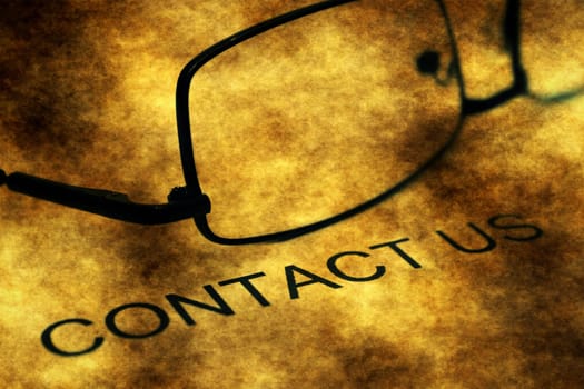 Contact us grunge concept