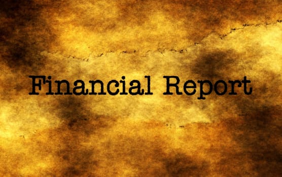 Financial report grunge concept