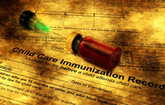 Immunization grunge concept