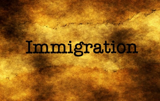 Immigration grunge  concept