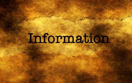 Information grunge concept