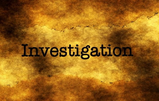 Investigation grunge text