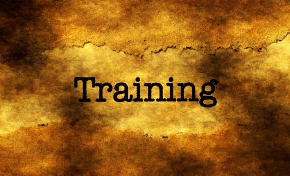 Training grunge concept