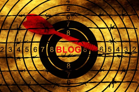 Blog target on barbwire