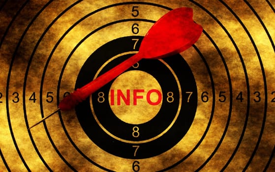 Info target on grunge background