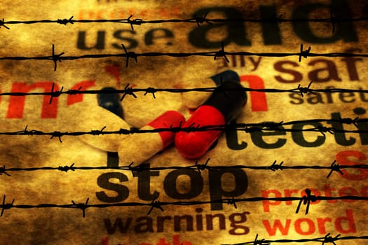 Stop using pills concept against barbwire