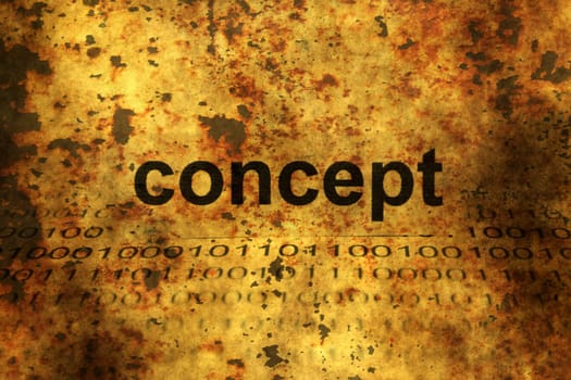 Concept text on grunge background