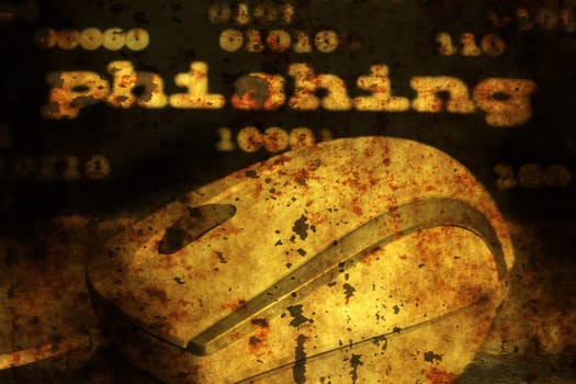 Phishing  grunge concept